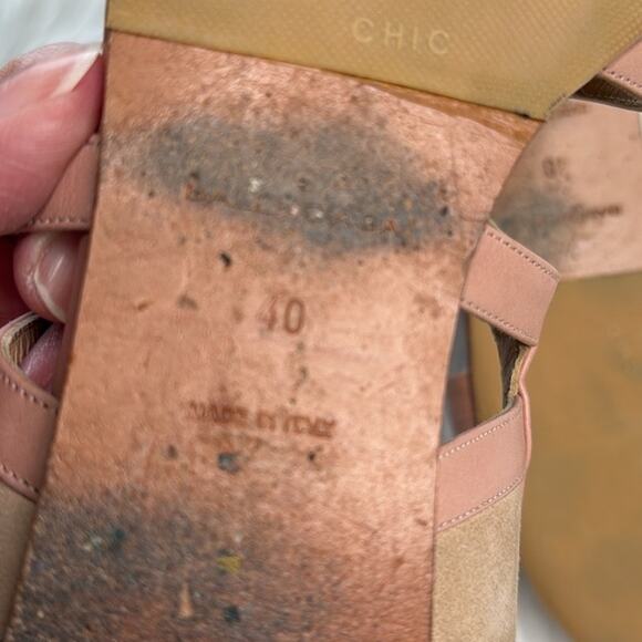 Balenciaga Pink Suede and Leather Gladiator Sandals - Picture 10 of 12